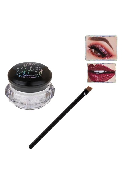 DD SHOP Glitter cremos holografic transparent cu pensula pentru ochi si buze,...