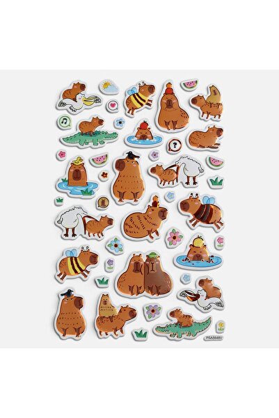 DD SHOP Autocolante 3D Capybara - Animale-Pesti, Produse Scoala