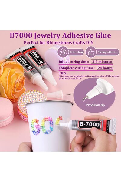 Maykawe 42 Colors Resin Jelly Rhinestones for Bedazzling, 3mm 32000 Pcs Flatback Gems for Crafting, Bedazzling Kit with 3Pcs B7000 Jewelry Glue & Tools Gifts for Women Clothing Shoes Nail Book Diamond Art