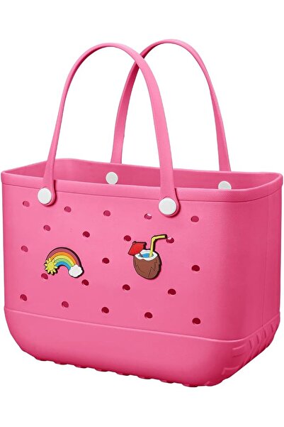 GENERAL Beach Bag Rubber Tote Bag - Waterproof Travel Bag for Women Washable ...