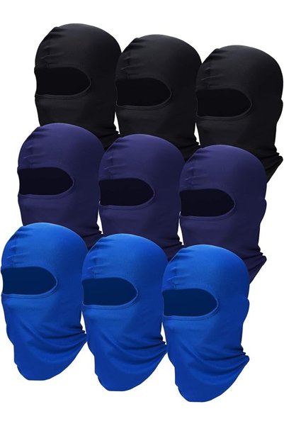 SATINIOR 9 قطع من البالاكلافا للحماية من الشمس، قناع كامل للوجه، باندانا صيفي...