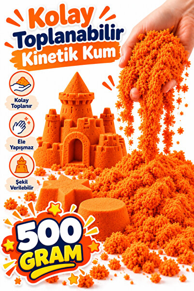 500 Gram Doğal Kinetik Kum Turuncu