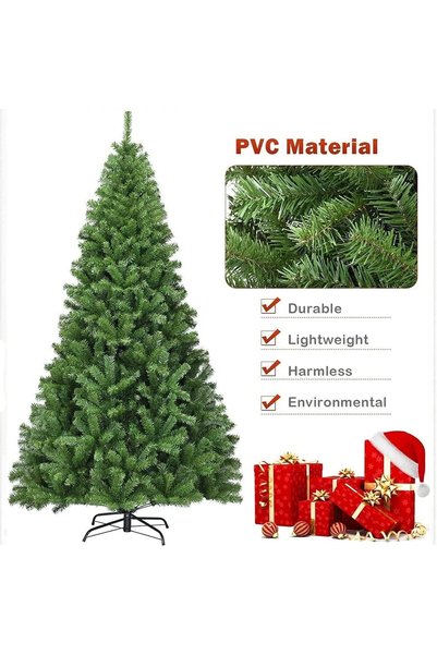 Beauenty Artificial Christmas Tree 5FT 600 Tips Xmas Tree With Sturdy Metal Stand – Easy Assembly Artificial PVC Christmas Tree for Home, Office, Party,New Year Christmas Decorations (1.5M)