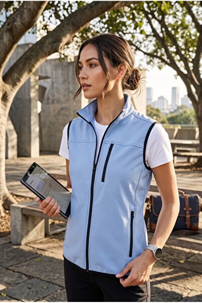 RANDOM Women's Stand Collar Zipper Pocket Detailed Vest