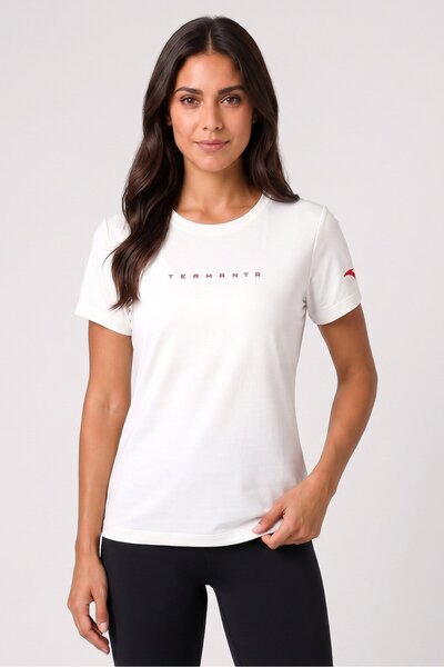 Anta Women Sportswear Fit Short Sleeve Outdoor T-Shirt, White