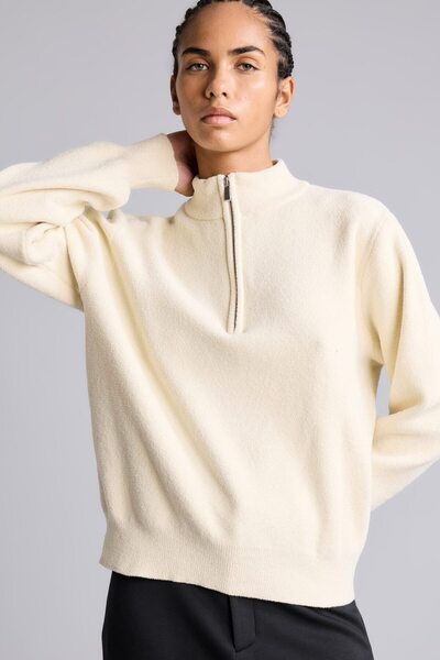 DeFacto Oversize Half-Zip High-Neck Knitwear Basic Sweater I0389Ax26Wn