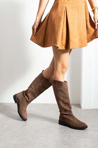 BeBeQ Store Γυναικείες μπότες Ribe Brown Suede