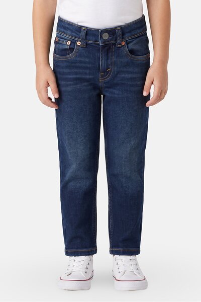 Levi's Kids Girl Loose Fit Washed Stretchable Denim Jeans, Blue