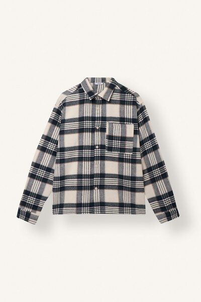 DeFacto Boxy Fit Plaid Long Sleeve Shirt I7819Ax26Wn
