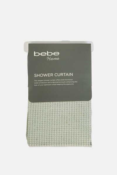 BEBEHOME Textured Shower Curtain Liner, Grey