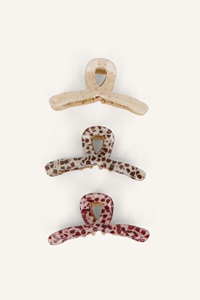 DeFacto Women's 3-Piece Latch Hair Accessory Buckle I6973Axns