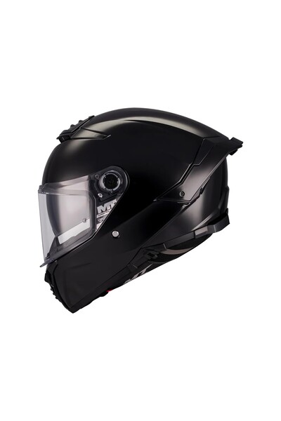 Thunder 4 R SV Pure A1 Parlak Siyah Güneş Vizörlü Kapalı Full Face Motosiklet Kaskı