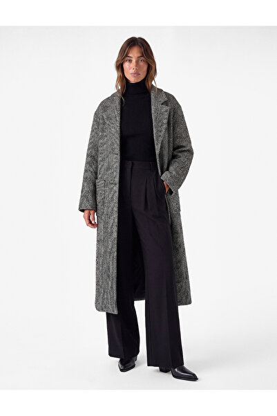 Koton X Sibil Çetinkaya - Long Double-Breasted Coat with Pockets and Buttons