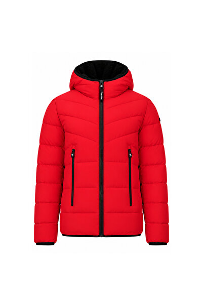 Calvin Klein Hooded Stretch CM155201-DRE Erkek Mont Kırmızı