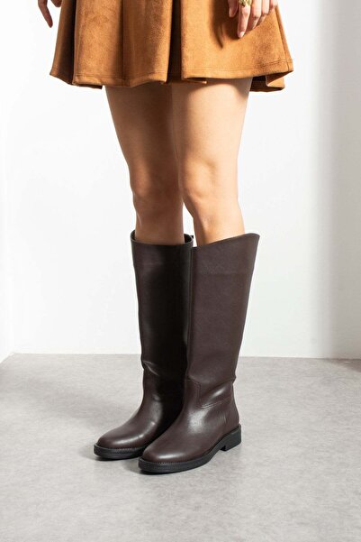 BeBeQ Store Γυναικείες μπότες Ribe Brown Skin