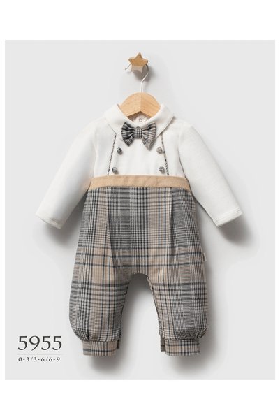 Tongs Baby Baby Boy Plaid Jumpsuit
