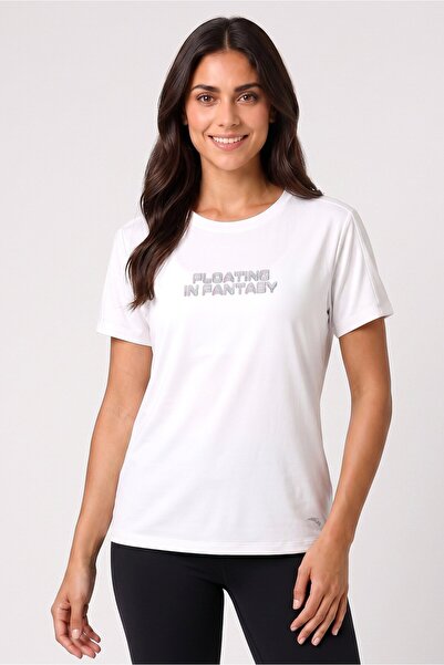 Anta Women Relaxed Fit Short Sleeve Training T-Shirt, White