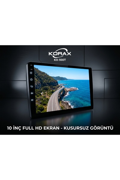 KX-100T 10.1" Üniversal Tablet Teyp - Carplay & Android Auto - 2GB/32GB