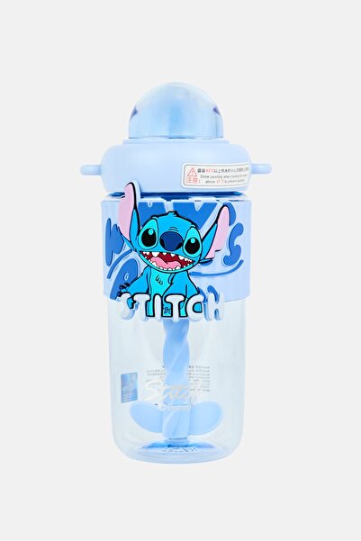 Disney Stitch Plastic Bottle With Detachable Strap, Multicolor