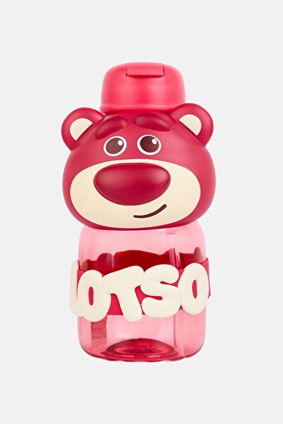 Disney Pixar Lotso Plastic Bottle With Detachable Strap, Multicolor