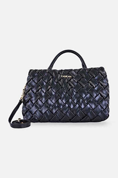 Bebe Women Brand Logo Handbag, Black