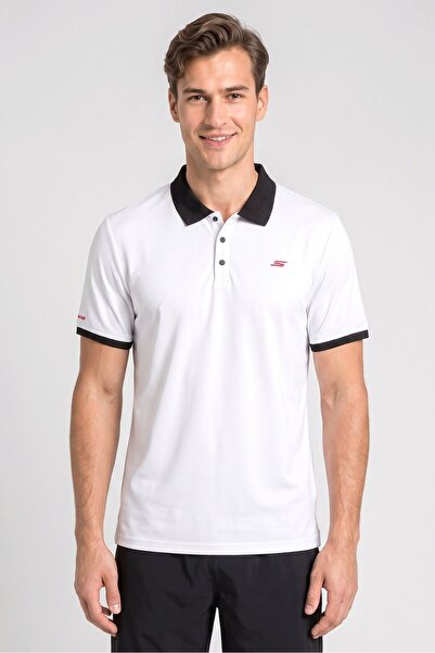SKECHERS Men Sportswear Fit Short Sleeve Golf Polo Shirt, White