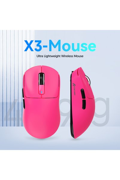 Attack Shark X3 Wireless Gaming Mouse, 49g Ultra Lightweight, PAW3395 26000 DPI, Tri-Mode 2.4G Bluetooth USB-C, 80M Clicks, 200H Battery