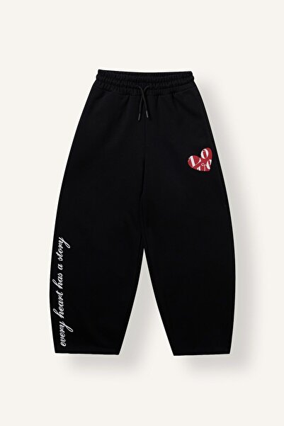 DeFacto Heart and Printed Balloon Fit Sweatpants for Girls I7537A826Wn