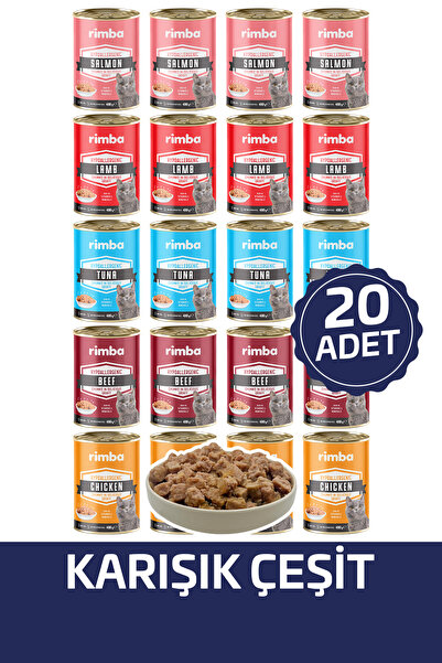 Sos İçinde Karışık Çeşitli Kedi Konservesi 400gr (20 Adet)