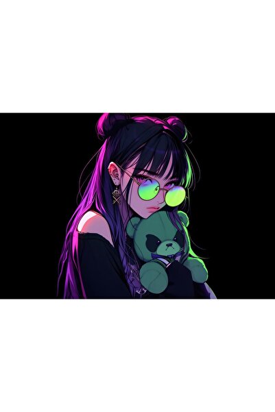 OEM Poster Kawabi Neon Girl 5k, 61x90 cm, poster7122