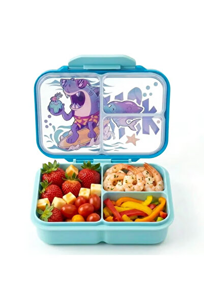 TAPIT Plastic Bento Lunch Box for Kids, 800ml/27oz BPA-Free Leak-Proof Food C...