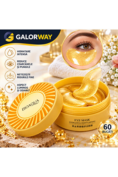 Bioaqua Hydrogel Eye Patches with 24K Colloidal Gold, Intense Hydration, 60 P...