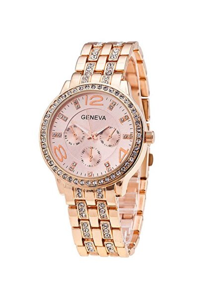 Geneva Analog Watch - Stainless Steel Band Gn1100 - 37mm - Women's Watch