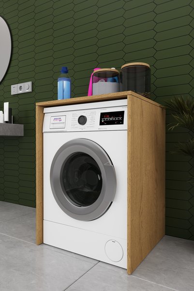 asratrend Lüks Çamaşır Makinesi Dolabı %100 MDF Çamaşır Kurutma Banyo Dolabı ...