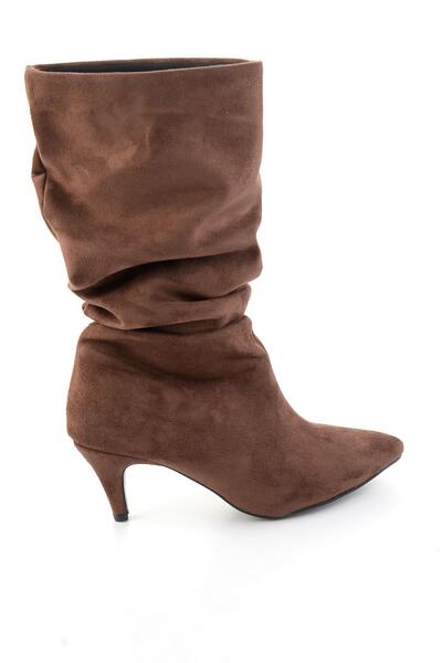 Bambi Kahve Süet Kadın Çizme K03527400672