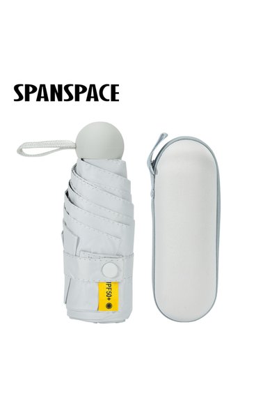 Vusign Spanspace Kompakt Kapsül Şemsiye 6 Telli Saklama Kutulu, Beyaz