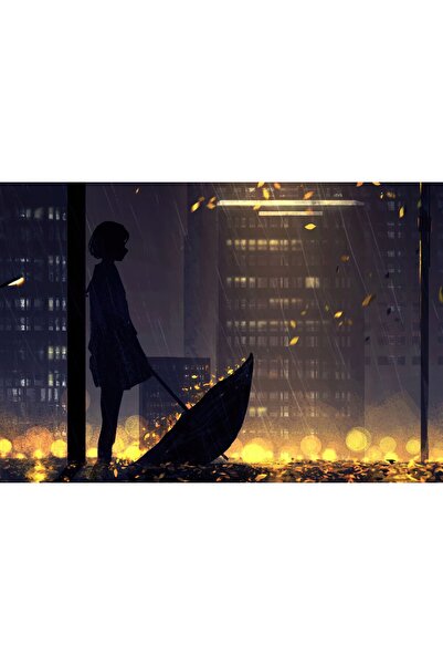 OEM Poster Fată Anime Vis Ploios, 61x90 cm, poster6895
