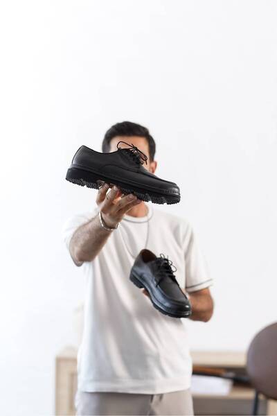KUBACK Legend is back Kb-E6 Kuback Black Leather Black Sole Casual Men's Shoes