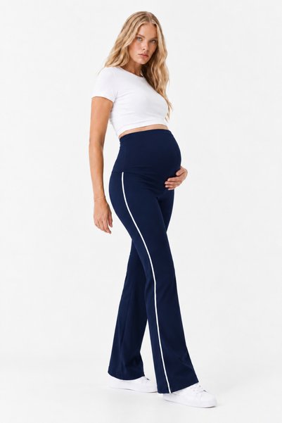 Mivoon Wide Leg High Adjustable Waist Flexible Recovery Maternity Leggings