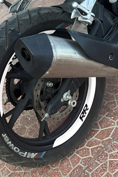 Banxtre RKS SRK 125R için RR Yazılı Çeyrek Jant Şeridi Sticker Seti