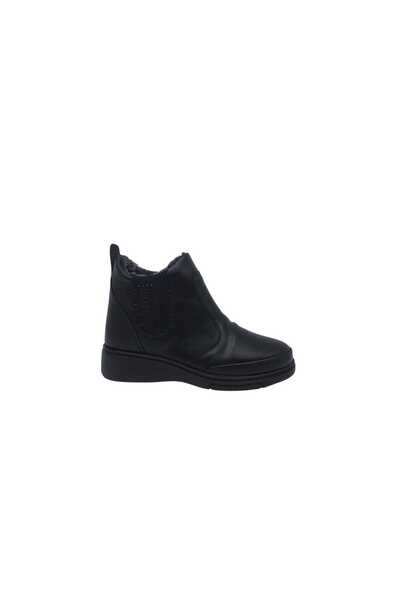 Zerhan 750 Women's Black Stone Zippered Short Daily Use Boots