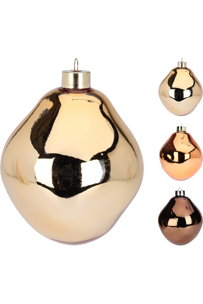 DecoDepot Glass globe, gold, 10 cm