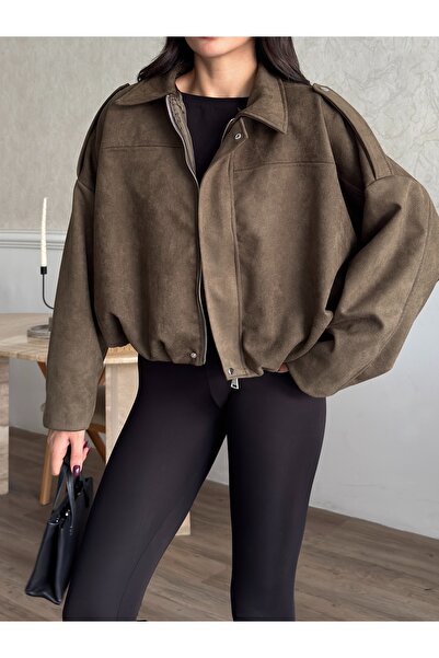 Ekim Store Μπουφάν Oversize Bomber Suede