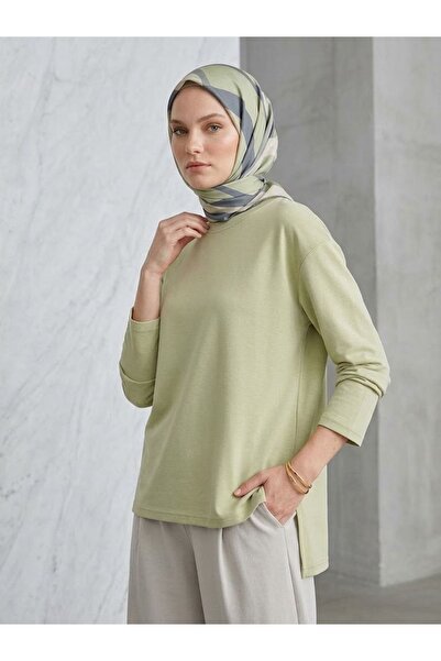 Lunsera Store تونيك أويشو بفتحة جانبية - لون النعناع