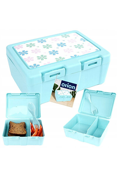 Orion Set Recipient Mic Dejun Cu Tacamuri, 18x14x7.5 cm, 2 Compartimente, Alb...