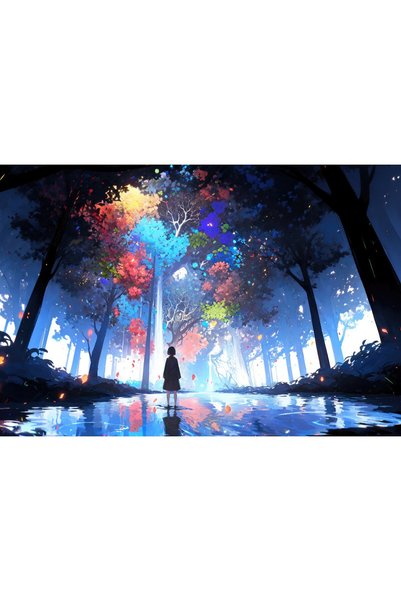 OEM Poster Fete Anime cu Păr Scurt, 61x90 cm, poster8779