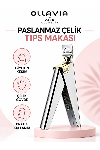 Protez Tırnak ve Takma Tırnak Kesme Makası – Paslanmaz Çelik Tips Giyotin Pense ve Tırnak Kesici Alet