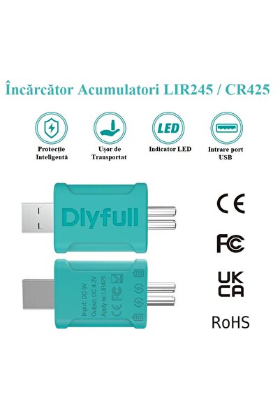 OEM Încărcător de baterii CR425, LIR425, Dlyfull, pentru plutitor de pescuit nocturn cu LED