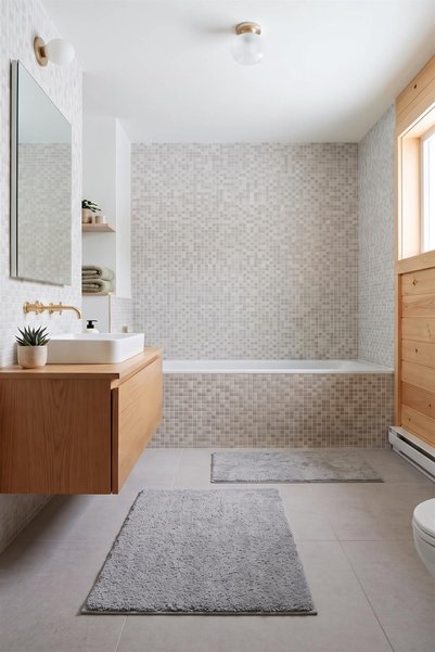 Halı360 Mavis Gri 2’li Set Banyo Paspas Kaymaz Taban,Yumuşak,Yıkanabilir Mode...