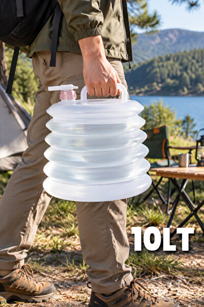 Destpak Acordeon Canister with Tap 10 Lt - Camping, Home, Picnic Kitchen Mult...